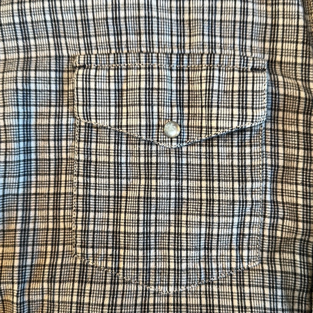 FCUK London plaid cotton snap front western style men’s shirt size Medium - Picture 4 of 6